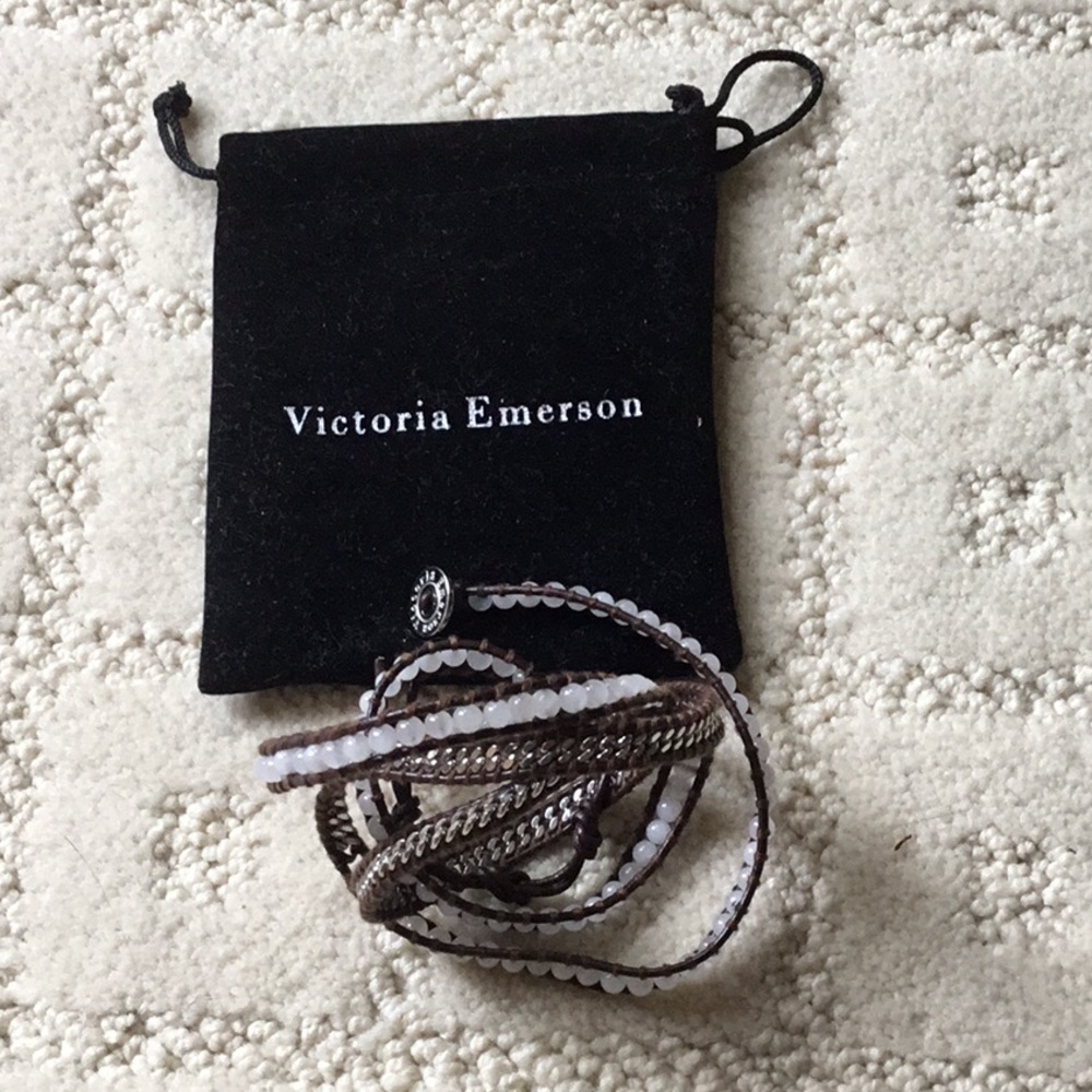 NEW Victoria Emerson leather wrap bracelet